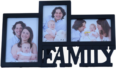 Sigaram Plastic Table Photo Frame(Black, 3 Photo(s), 4x6 inch, 3x5inch)