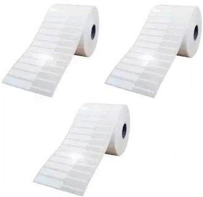 Solitaire 100X15MM (55mm Printable), Polyster Labels.Pack Of 3,1 Roll of 3000 Label Full Gumming Paper Label(White)