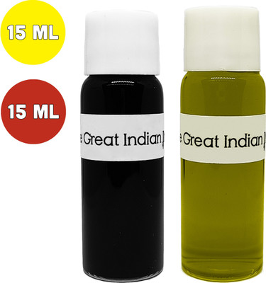 Syahi - The Great Indian Ink - Fountain, Calligraphy, Dip pen, v7 v5 Trimax ink Ink Bottle(Pack of 2, Ink Color - Tomato Red, Tuscan Yellow)