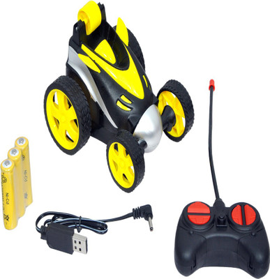 Just97 Remote Control Stunt Car RC Stunt Vehicle 360°Rotating Rolling Radio Control(Yellow)