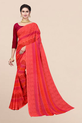 Vimalnath Synthetics Printed Daily Wear Georgette Saree(Red)