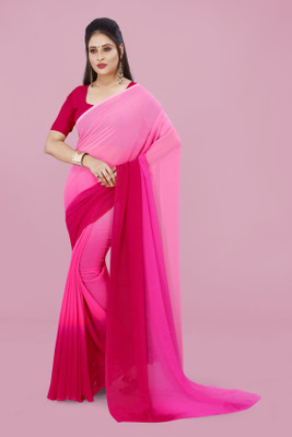 kashvi sarees Ombre, Dyed Bollywood Georgette Saree(Pink)