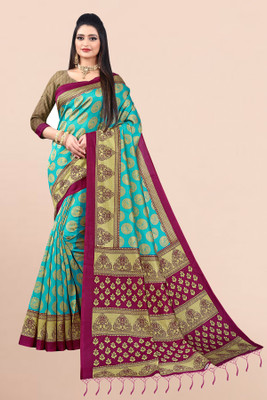 Vimalnath Synthetics Printed Daily Wear Art Silk Saree(Green)