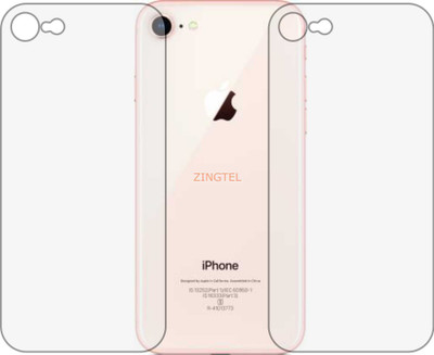 ZINGTEL Back Screen Guard for APPLE IPHONE 8 (Matte Finish)(Pack of 2)