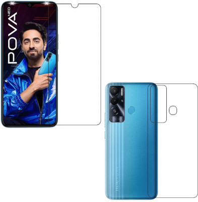 wooden craft Front and Back Screen Guard for Tecno Pova Neo {Flexible}, LE6, Pova Neo(Pack of 2)
