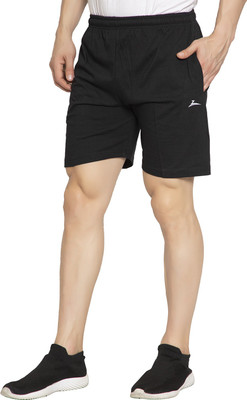 Zeffit Solid Men Black Bermuda Shorts