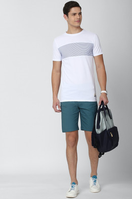 PETER ENGLAND Solid Men Blue Regular Shorts
