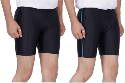 THE DESIRE HUB Solid Men Multicolor Swim Shorts