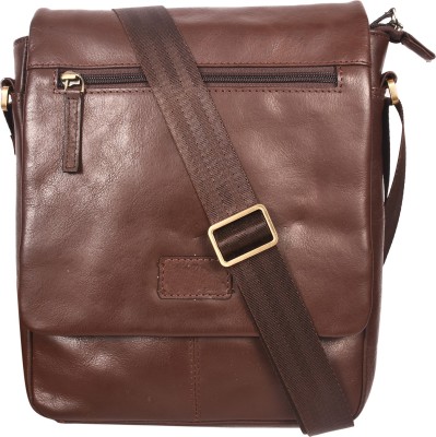 Leatherman Fashion Brown Sling Bag Genuine Leather Brown Unisex Sling bag 50543
