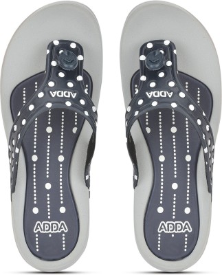 Adda Women Flip Flops(Navy , 6)