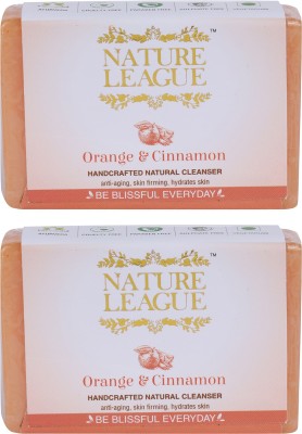 Nature League ORANGE & CINNAMON - Natural Handmade Soap,Chemical Free,Essential Oils,Goat Milk(2 x 100 g)