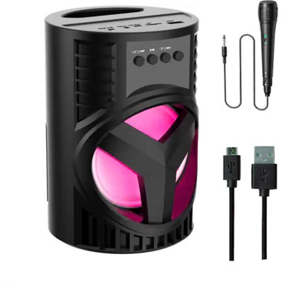 RECTITUDE TOP Selling WS-03| Flashing DJ Lights| 3D Portable Loudspeaker HI-FI Multimedia 10 W Bluetooth Laptop/Desktop Speaker(Black, Stereo Channel)