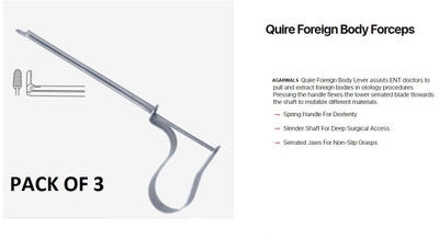 Agarwals Quire Foreign Body Lever Forcep (3 PCS) Utility Forceps