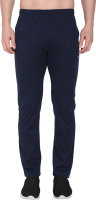 beUNIQ Solid Men Dark Blue Track Pants
