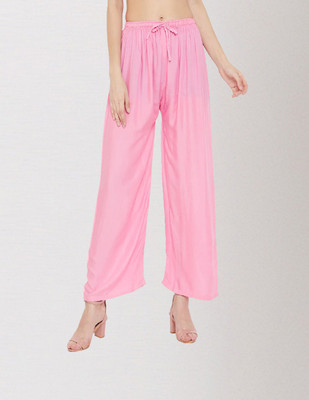 Trend Level Flared Women Pink Trousers