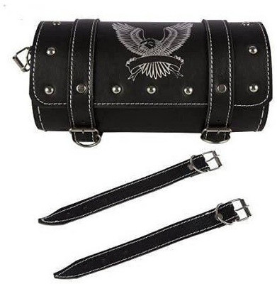 SRPHERE One-side Black Leatherette Motorbike Saddlebag