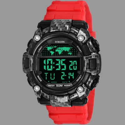 TrackFly 9099 RED Men Digtal Luxury Men Analog Sport Led Waterproof Wrist Watch Digital Watch  - For Men