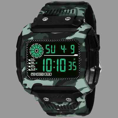 TrackFly 9097 ARMY BELT Black color Sports stylish features loaded leather sports Digital Watch  - For Men