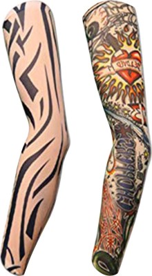 Nevy Nylon Arm Sleeve For Men & Women With Tattoo(Free, Multicolor)