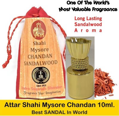 INDRA SUGANDH BHANDAR Shahi Mysore Sandal Original Chandan Pure Perfume 24 Hours Herbal Attar(Woody)