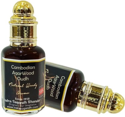 INDRA SUGANDH BHANDAR Real Cambodian Oudh Pure & Strong Perfume 24 Hours Herbal Attar(Agarwood)