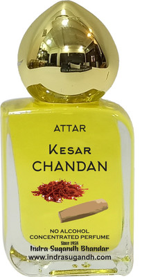 INDRA SUGANDH BHANDAR Shahi Kesar Chandan Pure and Original Perfume 24 Hours Herbal Attar(Saffron)