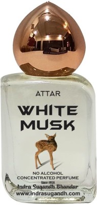 INDRA SUGANDH BHANDAR Shahi White Musk Perfume Mild Kasturi 24 Hours Floral Attar(Musk)