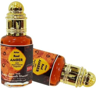 INDRA SUGANDH BHANDAR Real Amber Pure Labdanum Perfume 24 Hours Herbal Attar(Amber)