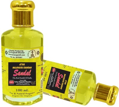 INDRA SUGANDH BHANDAR Real and Classic Malayagiri Chandan Sandal Wood Pure Perfume 24 Hours Herbal Attar(Sandalwood)