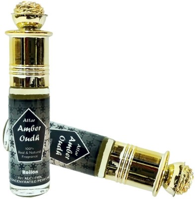 INDRA SUGANDH BHANDAR Amber Oudh Pure Agarwood & Amber Perfume 24 Hours Herbal Attar(Amber)