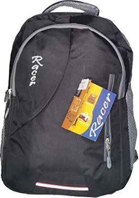 Racer Pvc & Pu Coated Nylon Bag Pack For Office, School, Travel 40 L Laptop Backpack(Black)