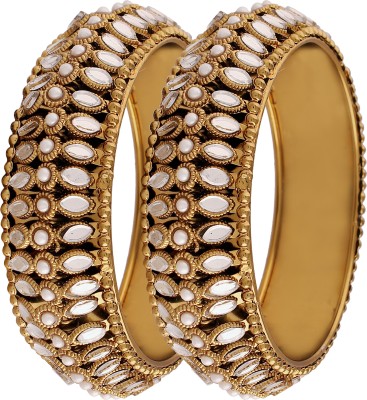 I Jewels Alloy Gold-plated Bangle(Pack of 2)