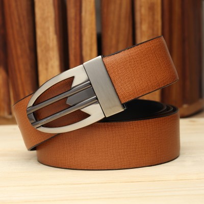 Kastner Men Formal Tan Artificial Leather Belt