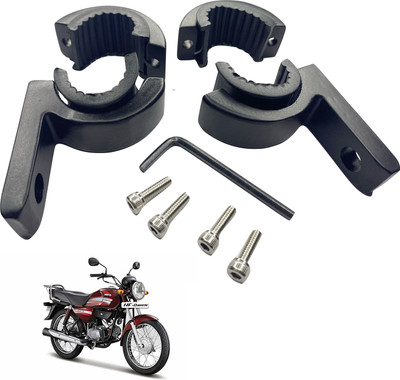 Dhe Best Bike Fog Light /Lamp Clamp Black (Pack of 2) For Hero HF Dawn Bike Headlight Mount