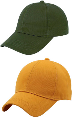 ZACHARIAS Solid Sports/Regular Cap Cap(Pack of 2)