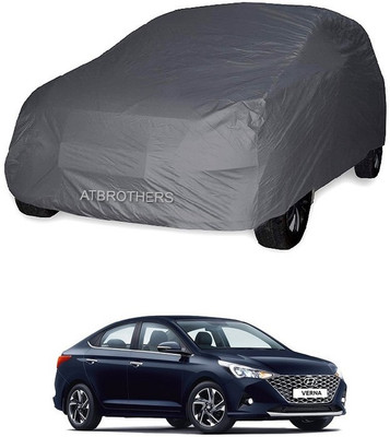 ATBROTHERS Car Cover For Hyundai Verna Facelift (Without Mirror Pockets)(Grey)