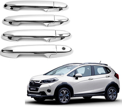 Uniqon (Set Of 4 Pcs) Car Door Catch Handle Cover Chrome Finishing For Honda W-RV Cars Car Grab Handle Cover