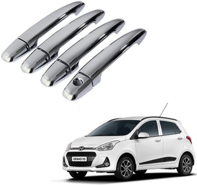 Uniqon (Set Of 4 Pcs) Car Door Catch Handle Chrome Cover For Hyundai I-10 Grand Cars Car Grab Handle Cover