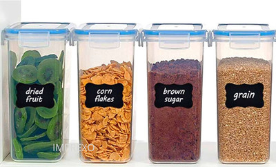 Imprexo Plastic Grocery Container  - 1550 ml(Pack of 4, Clear)