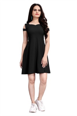 THE STUDIO Women A-line Black Dress