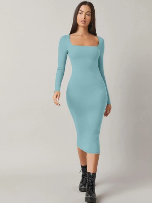 Ipshita Women Bodycon Light Blue Dress