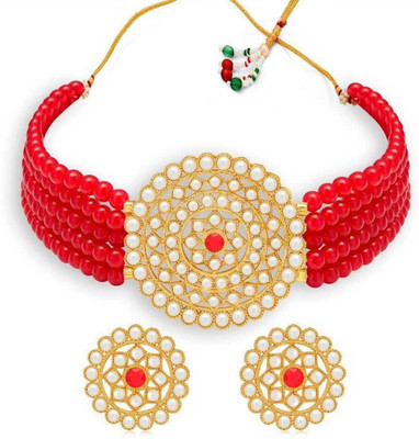 TWOLOVER Alloy Red Jewellery Set(Pack of 1)