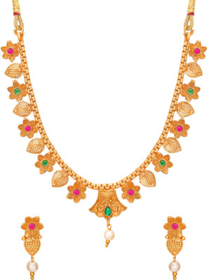 Vermont Copper Gold-plated Multicolor Jewellery Set(Pack of 1)