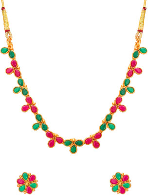 Vermont Copper Gold-plated Multicolor Jewellery Set(Pack of 1)