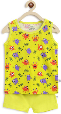 Superbottoms Baby Boys & Baby Girls Casual Vest Shorts(Mini Monster)