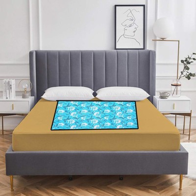 JM Homefurnishings PVC (Polyvinyl Chloride) Baby Bed Protecting Mat(Sky Blue, White, Extra Large)