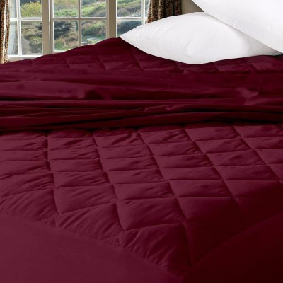 ITAJ Fitted Queen Size Waterproof Mattress Cover(Red)