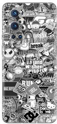 Orgic India OnePlus 9 Pro Mobile Skin(Monochrome Sticker Bomb)