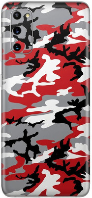 Orgic India Samsung S20 Mobile Skin(Camo Red)