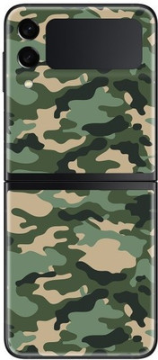 Orgic India Samsung Z Flip3 Mobile Skin(Camo Green)